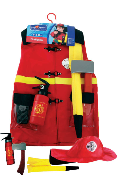 Fire Fighter Role Play Dress Up Set - Ages 3-7