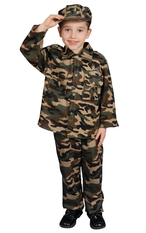 Picture of Dress Up America 202-T2 Deluxe Army Dress Up Costume Set - Toddler T2