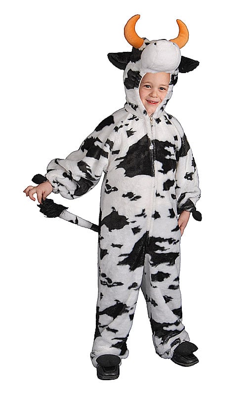 Plush Cow Costume - Black/White - Toddler T2 - Soft & Machine Washable