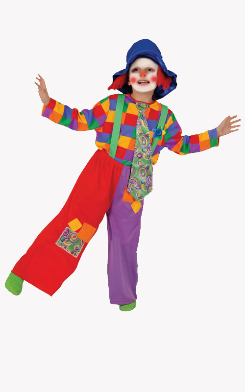 Picture of Dress Up America 584-L Colorful Boys Clown - Large 12-14