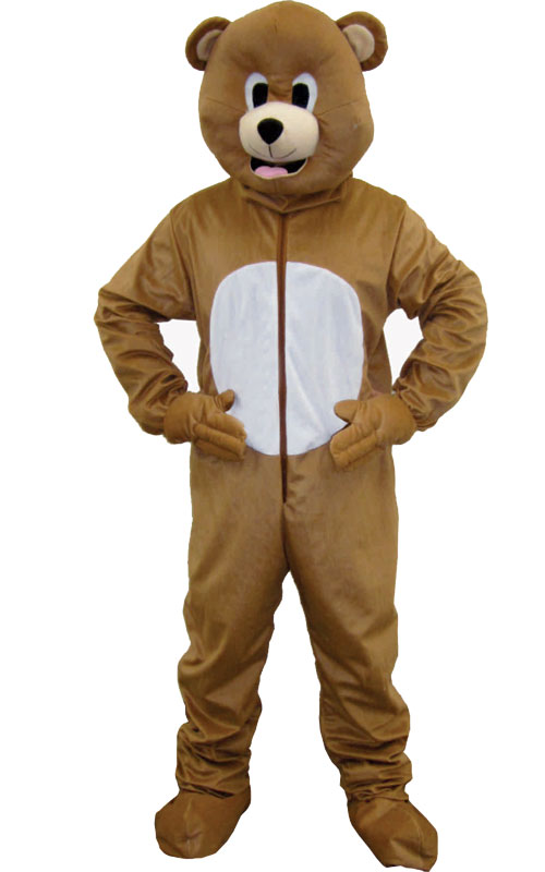 Brown Bear Mascot - Adult