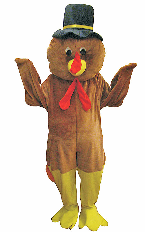 Picture of Dress Up America 474-Adult Thanksgiving Turkey Mascot Costume Set - Adult