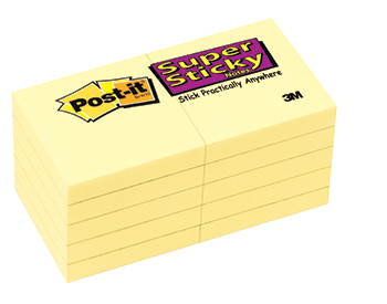Picture of 3M Company MMM62210SSCY Post It Super Sticky Notes 2X2 10Pk Canary Yellow