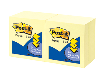 Picture of 3M Company MMMR330YW Pop Up Note Refills 3X3 Canary Yellow
