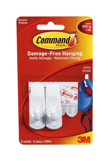 Picture of 3M Company MMM17002 Command Adhesive Reusable Small Hooks Pack Of 2