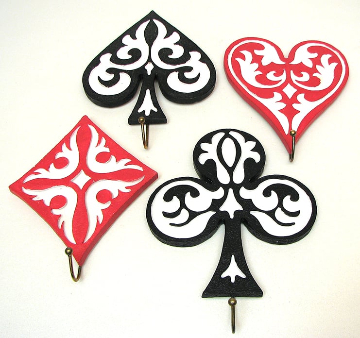 Game Suit Wall Hooks - Set of 4