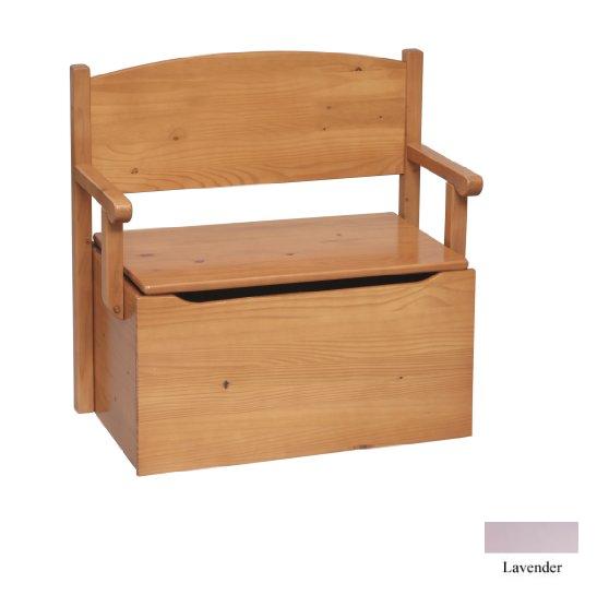 Picture of Little Colorado 017LAVNC Bench Toy Box - Lavender-No Cutout