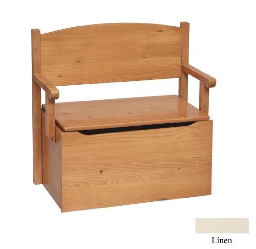 Picture of Little Colorado 017LINNC Bench Toy Box - Linen-No Cutout