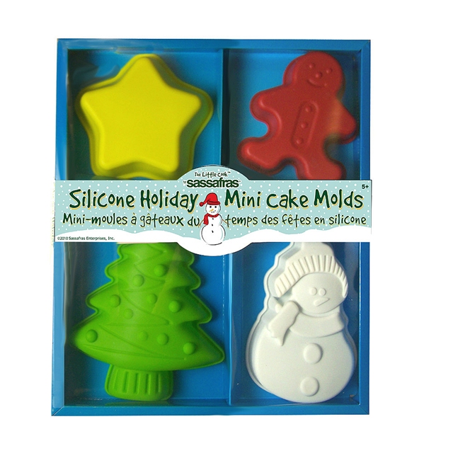 Picture of Sassafras Enterprises 22224HOL 4 Silicone Holiday Mini Cake Molds
