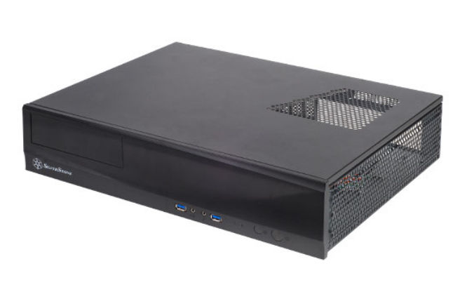 Silverstone Technology ML03B Slim HTPC - Desktop Case with Two USB 3.0 Ports Accept Standard ATX Power Supply - Black