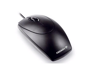 Picture of CHERRY Black optical mouse w/ scroll wheel. PS2 M-5450