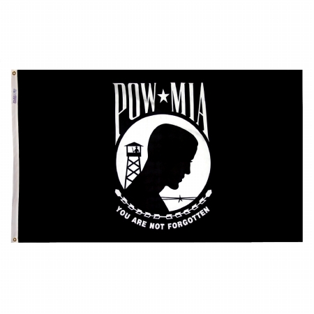 Picture of Annin Flagmakers 377987 2 ft. x 3 ft. - Double sided Nylon-Glo POW-MIA Flag