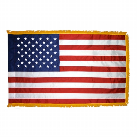 Picture of Annin Flagmakers 21600 4 ft. x 6 ft. Nylon-Glo US Indoor Flag with Fringe