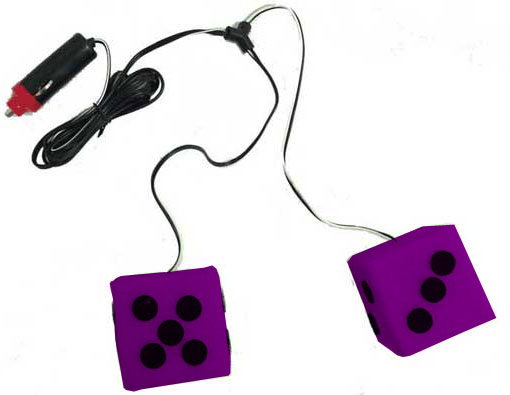 Picture of Barjan 024740 12 Volt Purple Lighted Dice