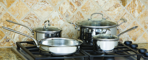 Picture of Cook Pro 506 7 PC Tri-Ply Stainless Steel Cookware Set