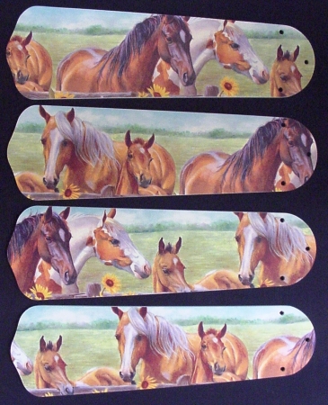 Picture of Ceiling Fan Designers 42SET-ANI-HORS New HORSES HORSE EQUESTRIAN 42&apos;&apos; Ceiling Fan BLADES ONLY