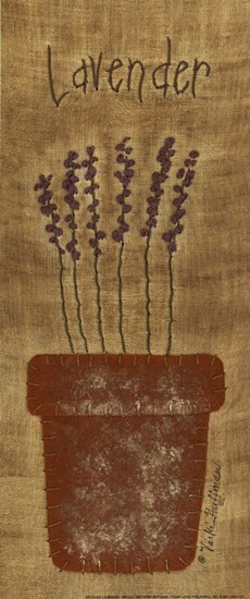 CO-PEN C01VH175 Stitched Lavender Poster Print by Vicki Huffman -5 x 12
