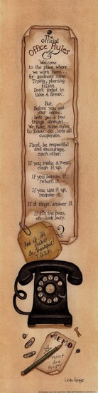 CO-PEN C01LS731 Office Rules Poster Print by Linda Spivey -5 x 20