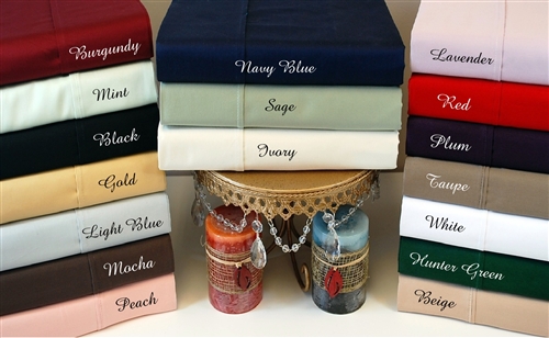 Picture of 300 Thread Count Full Sheet Set Egyptian Cotton Solid-Lavender