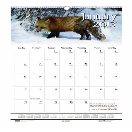 HOD3731 Wall Calendar-Wildlife