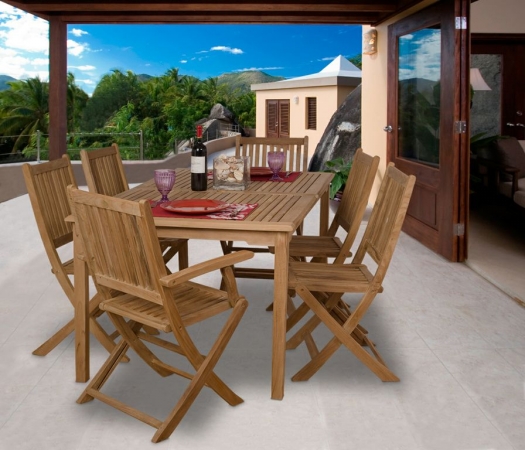 SC ROTTERDAM Amazonia Teak Rotterdam 7-pc Teak Dining Set