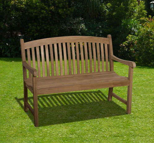 Tate Outdoor Teak Bench - Natural - Brown | Couch, Sofa, Settee