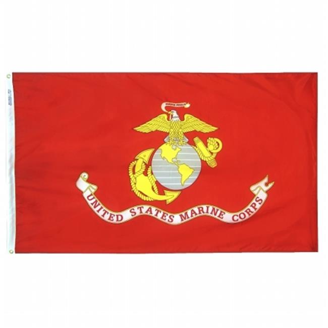 Annin Flagmakers 439007 4 ft. x 6 ft. Nylon-Glo Flag - U.S. Marine Corp