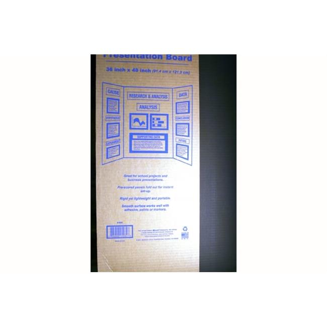 Bazic 36  X 48  Black Tri-Fold Corrugated Presentation Board Pack of 24