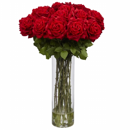 Picture of Nearly Natural 1214 Giant Rose Silk Flower Arrangement