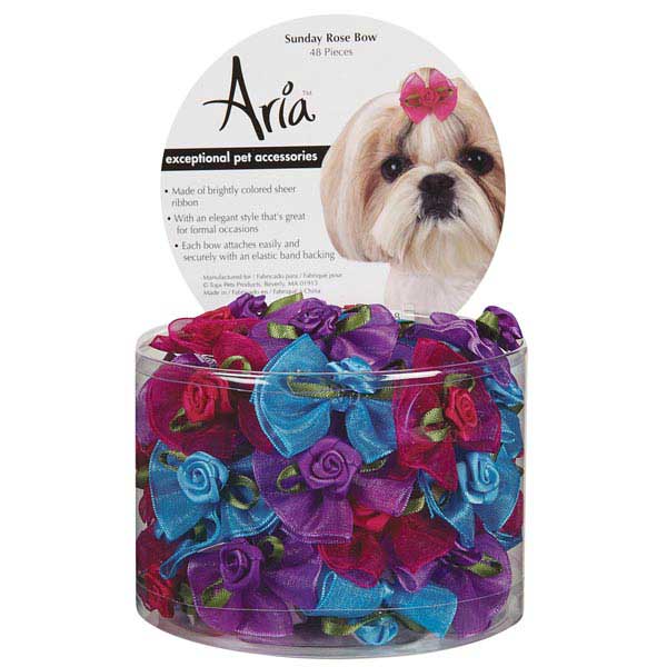 Picture of Aria DT1108 48 Aria Sunday Rose Bow Canister 48 pcs