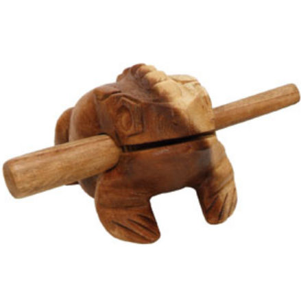 4 Wood Frog Guiro-Tone Block