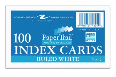 Picture of Roaring Spring Paper Products 74804 Index Cards