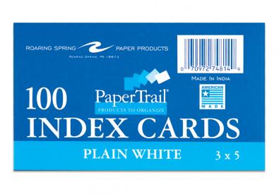 Picture of Roaring Spring Paper Products 74814 Index Cards - 100 Sheets Per Pack