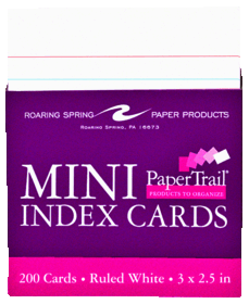 Picture of Roaring Spring Paper Products 28041 Mini-Trayed Index Cards - 200 Cards Per Package - Case of 36