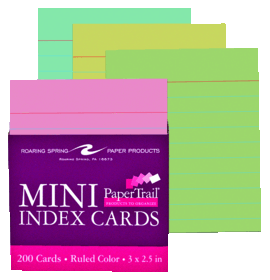 Picture of Roaring Spring Paper Products 28043 Mini-Trayed Index Cards - Case of 36