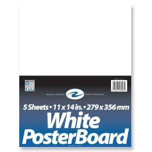 Picture of Roaring Spring Paper Products 48003 White Posterboard - 5 Sheets Per Pack