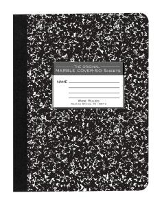 Hard Cover Marble Comp Book - 50 Sheets Per Book