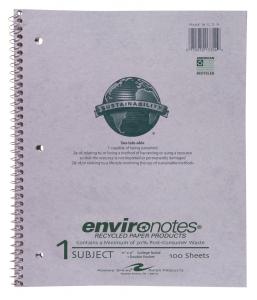 13354 One Subject Recycled Notebook -  Roaring Spring Paper Products