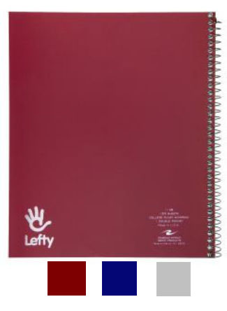 13504 One Subject Lefty Notebook - 24 Per Case -  Roaring Spring Paper Products