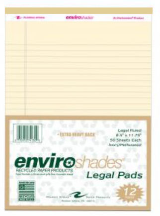 74130 Enviroshades Legal Pads - 6 Packs Per Case