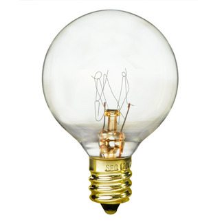 Picture of Bulbrite 301010 10 Watt 130 Volt G12 Candelabra Base Globe Decorative Light Bulb - Clear