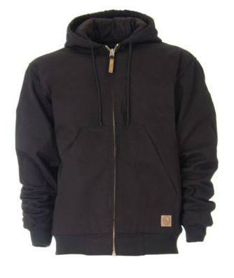 Picture of Berne Apparel HJ51BKR480 48&apos;&apos;/X-Large Original Hooded Jacket - Quilt Lined Regular - Black