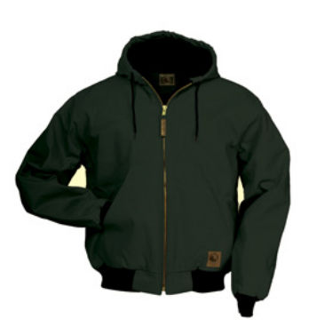 40''/Medium Original Hooded Jacket - Quilt Lined Regular - Green Duck