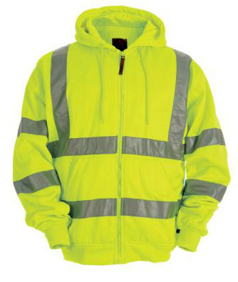 56''/3X-Large Regular Hi-Visibility Thermal Lined Hooded Sweatshirt - Yellow