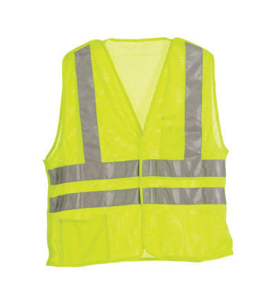 HVV045YWR600 4X-Large Regular Hi-Visibility Easy-Off Vest - Yellow