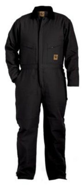 Deluxe Insulated Coverall - Black - Small - Short Length - Durable Design