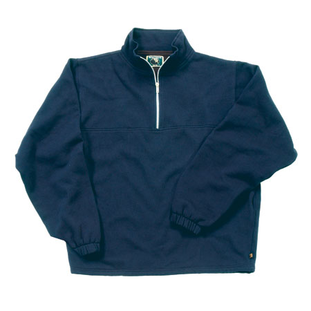 Fleece Quarter Zip Sweatshirt - Navy - 6X-Large - Comfortable Layering Piece