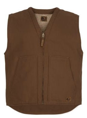 2X-Large Regular V-Neck Vest Sherpa Lined - Dark