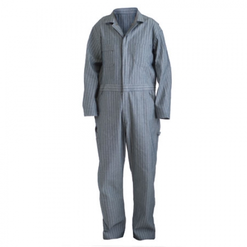 Large Unlined Coverall - Fisher Stripe - Short - Durable Cotton Design