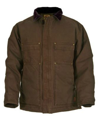 CH377BBR480 48''/X-Large Washed Chore Coat - Quilt Lined Regular - Bark